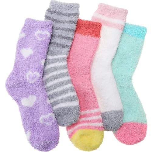 Image of Fuzzy Slipper Socks Thick Fluffy Warm Winter Cozy Plush Soft Sleep Home Socks for Women Men