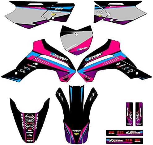 2019-2020 KLX 140 Surge Black Senge Graphics Complete Kit with Rider I.D. Compatible with Kawasaki