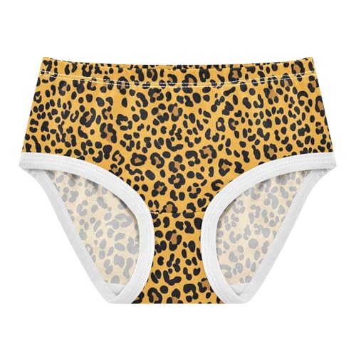 Animal Toddler Underwear Floral 2t Cotton Girl Panties Cute Leopard Print Yellow Briefs Undies Kids