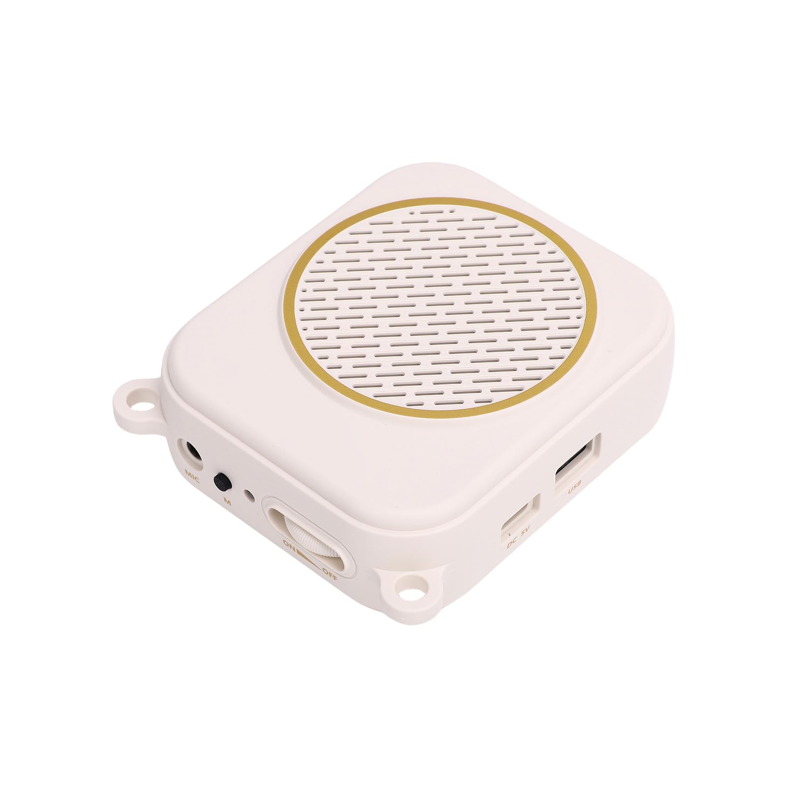Bnineteenteam Amplificador de Voz con Micrófono para Auriculares, PA Portátil, Potencia Máxima de 10 W, Batería de Larga Duración para Profesores y Actividades Al Aire Libre (White)