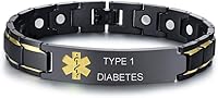Vista 25 de XUANPAI Pulseras de alerta médica para hombres y mujeres con grabado gratuito ajustable de acero inoxidable para emergencias médicas