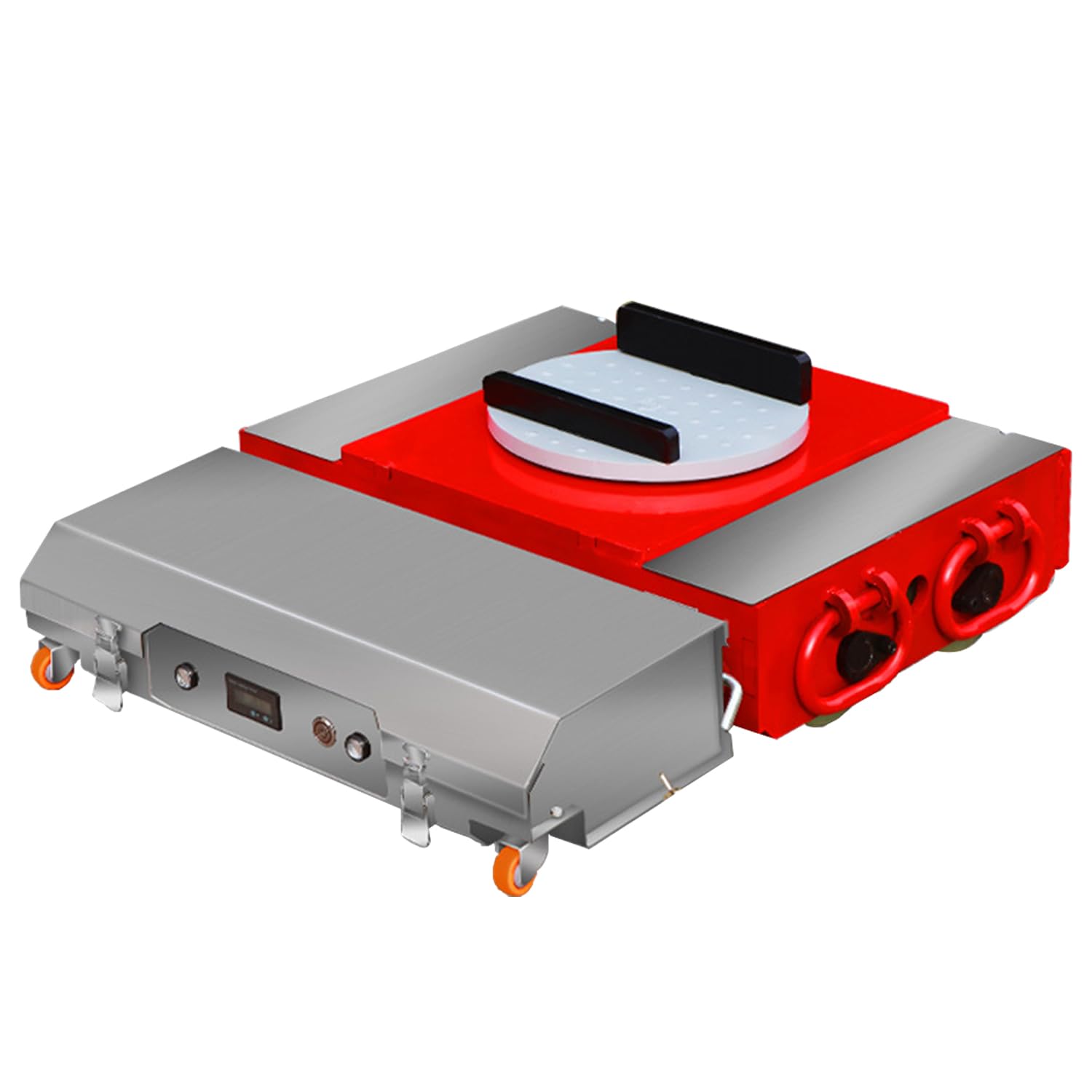 HNZXIB 15 Ton Electric Machinery Skates - Remote-Controlled Industrial Equipment Mover with Anti-Slip Rotating Platform, Heavy-Duty Transporter