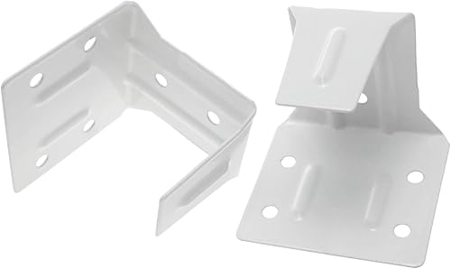 Miniatura 2 de VAKTOK 2 soportes de riel para persianas, mini soportes de persianas blancas, soportes de soporte central para instalación de persianas y persianas