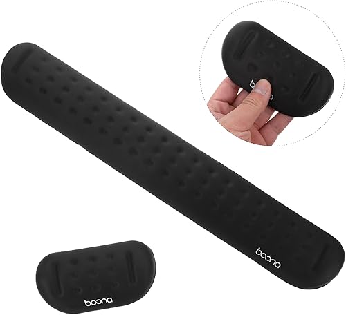Miniatura 3 de MAGICLULU Juego de 3 juegos de teclado de muñeca para reposo de manos, accesorios para escritorio de gel, alfombrilla de mouse ergonómica,