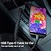 Baseus USB Type C Cable for Car, Retractable Cable(3FT) Curly USB A to USB-C Fast Charger Cord Compatible Samsung Galaxy S10 S9 S8 Plus Note 9 8, Moto Z, LG5/G6/V20, USB C Devices (Black)