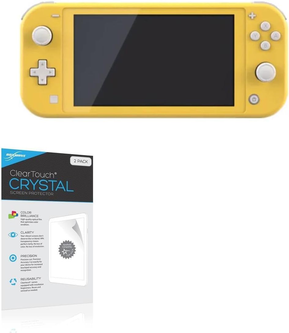 BoxWave Screen Protector Compatible with Nintendo Switch Lite - ClearTouch Crystal (2-Pack), HD Film Skin - Shields from Scratches