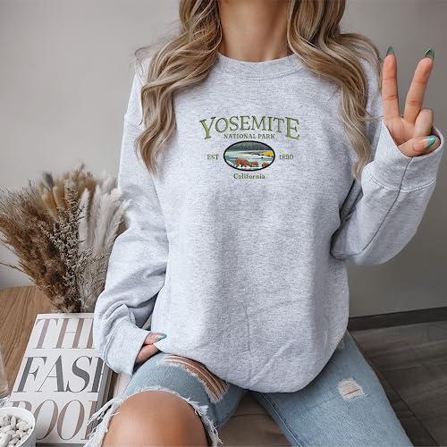 Embroidered Yosemite National Park California Sweatshirt, Tee Gift, Hoodie Embroidery, Travelling Vibe Gift, Present for Her4