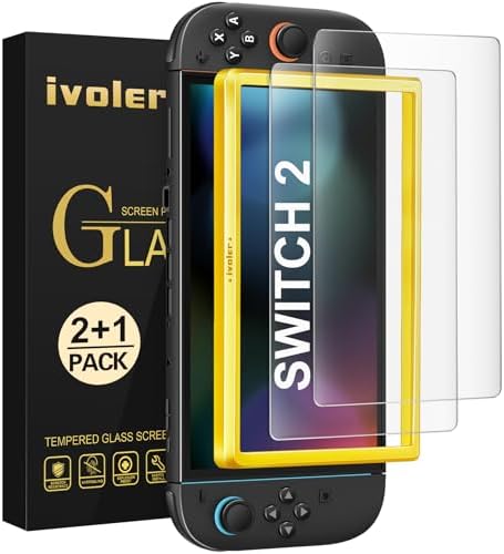 ivoler 2-Pack Tempered Glass for Nintendo Switch 2, Matte Anti-Glare