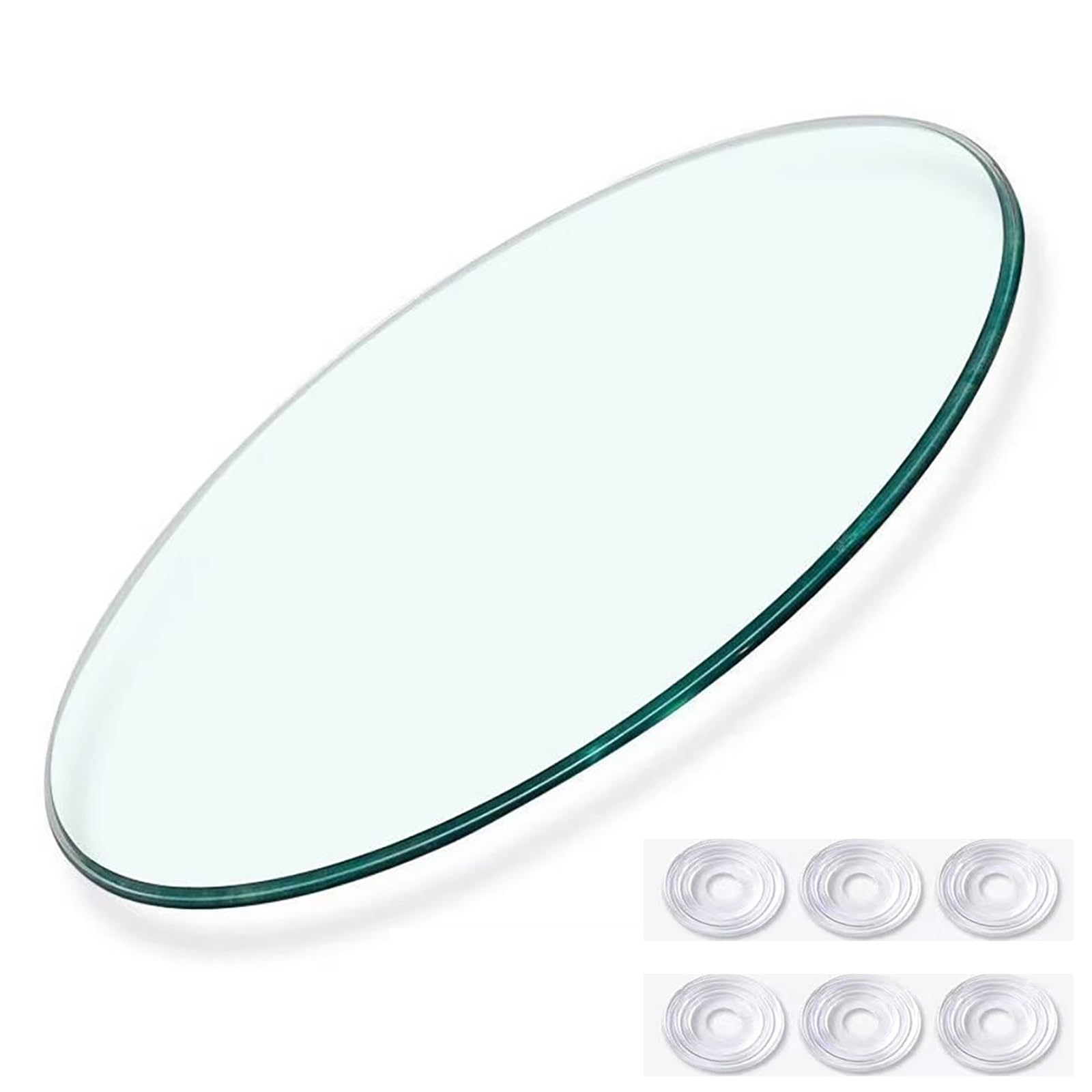 GMHZTKUS Round Patio Glass Table Top，380mm-450mm-600mm-780mm-100mm Tempered Glass,Tempered Beveled Edge,Tempered Glass Table Top,for Dining Table, Coffee Table, Home(65CM (25IN))