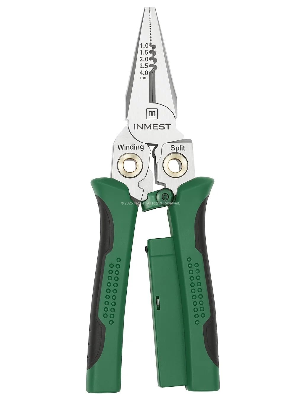 Proalet Inmest Infinity Çok Amaçlı Kablo Soyma Pensesi, Işıklı, Sesli, Faz-Notr Kontrol, Sıyırma, Kıvırma, Kablo Çekme, Ayırma, Elektrik Kontrolü, 8 Fonksiyonlu, Elektrikçi Pense 8" (Pil Dahil)