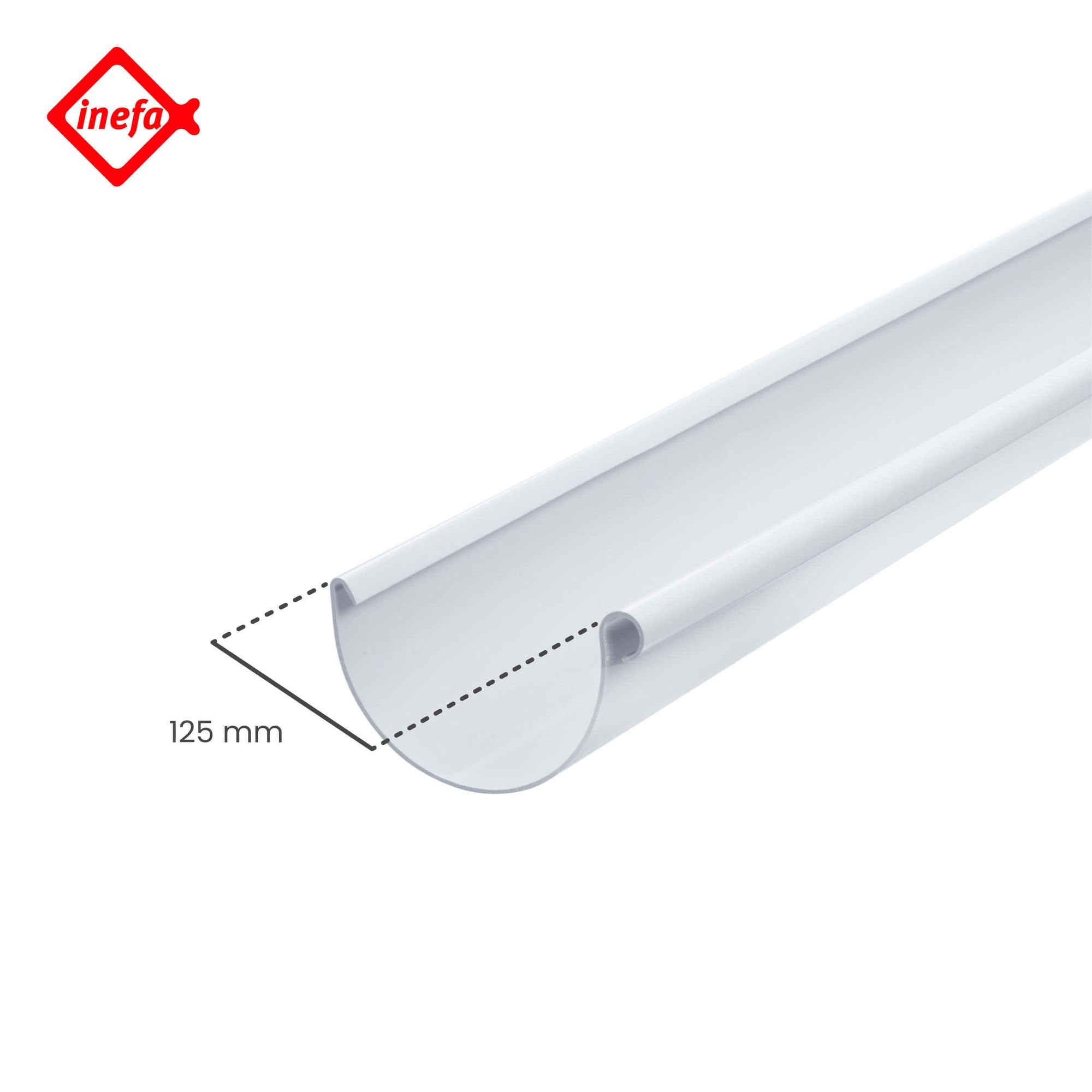 Raccordo Scarico Grondaia Semicircolare PVC-U 125/75mm - Collegamento Per Pluviale, Marrone Scuro - Foto 2