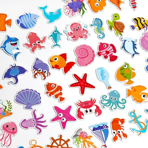 Imanes decorativos oceánicos 47 piezas para refrigerador miniatura 4