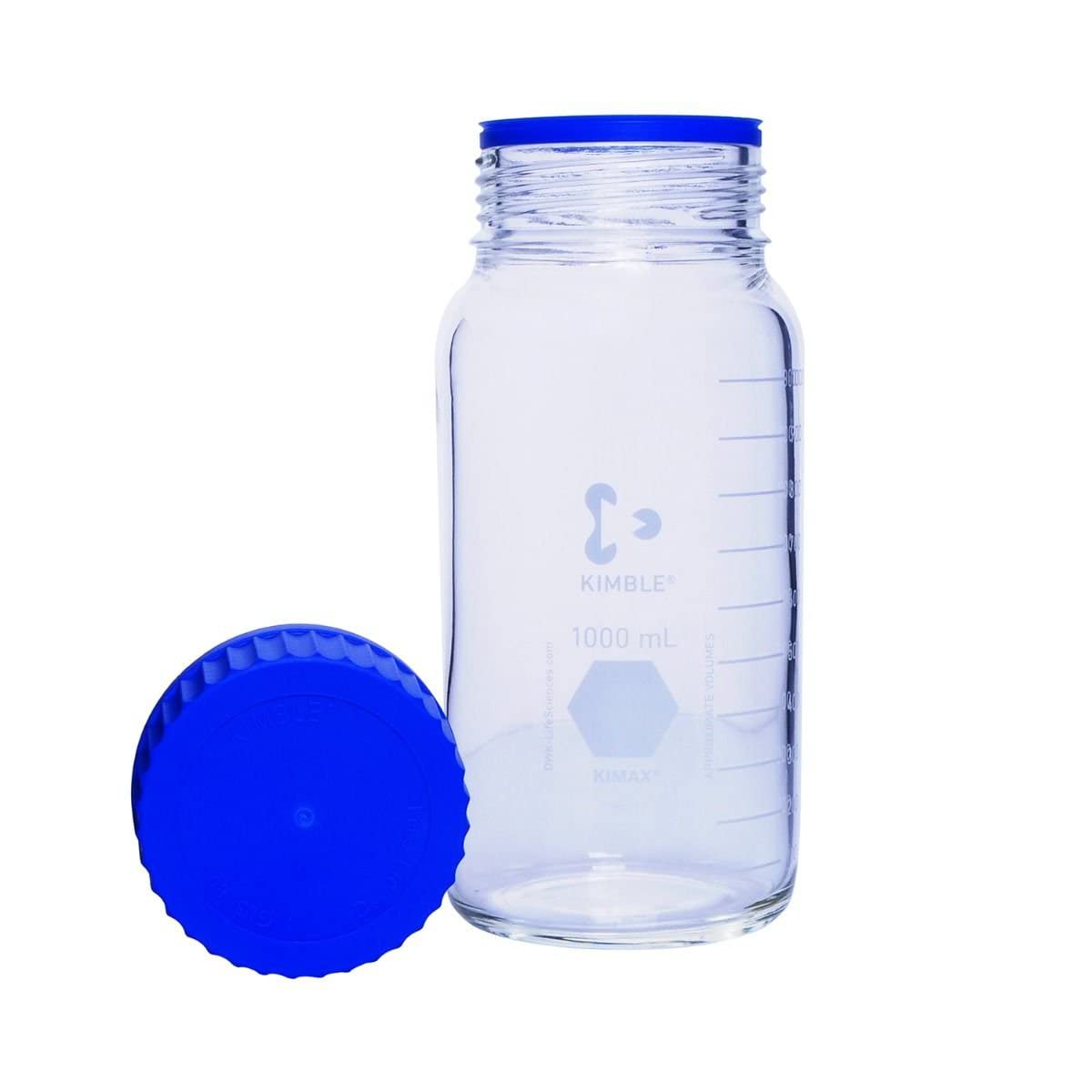Kimble GLS 80® Laboratory Bottle, GLS80 Clear, 1000 mL,Single Bottle