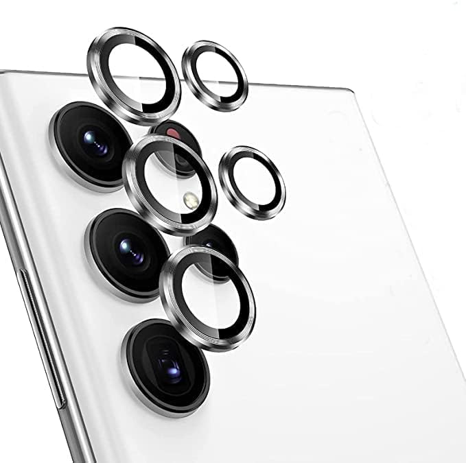 Image of BLATE Ring Camera Lens Protector for SAMSUNG GALAXY S22 ULTRA Camera Lens Protector, Camera Guard, Camera Glass Metal Protector, HD (BLT-Q5) (SILVER)