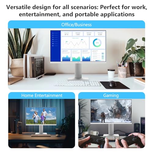 Z-Edge 27 Zoll 4K Monitor UHD 3840x2160 IPS 60Hz Höhenverstellbar Weiß – Ansicht 5