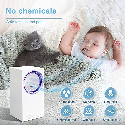 Insektenvernichter Elektrisch, Moskitolampe Elektrisches mit UV-Licht, USB Insektenvernichter Lampe, Moskitofalle Bug Zapper ziehen Fliegende Insekten für Innen- und Außenbereich – Bild 4