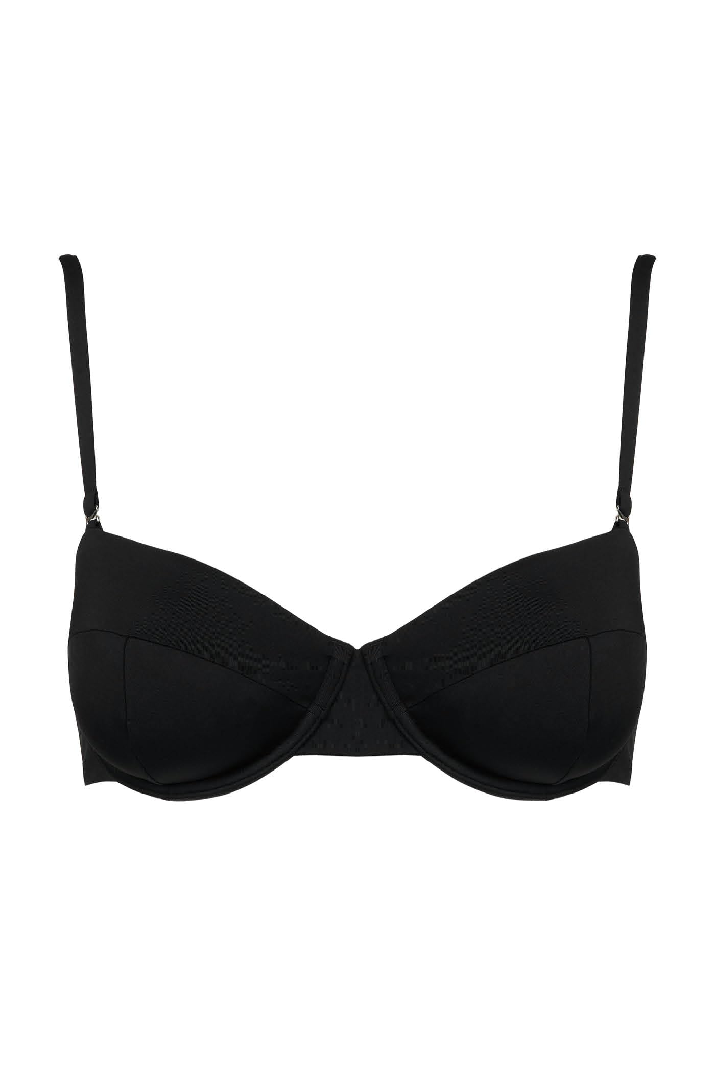 Goldenpoint Donna Costume da Bagno Tinta Unita - Parte Alta del Bikini - Balconette Push Up con Ferretto Costume Tinta Unita