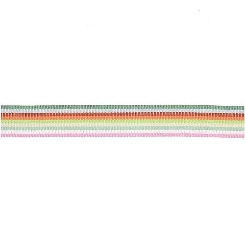 Rico Design Webband Multi Streifen Pink Grün