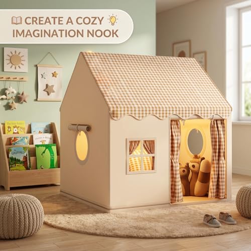Tente de jeu pour enfants maisonnette grise robuste - 5