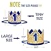 Maticr Glitter First Birthday Crown Baby Boy 1st Bday Party Hat Cake Smash Photo Prop (Tiny Gold & Royal 1)