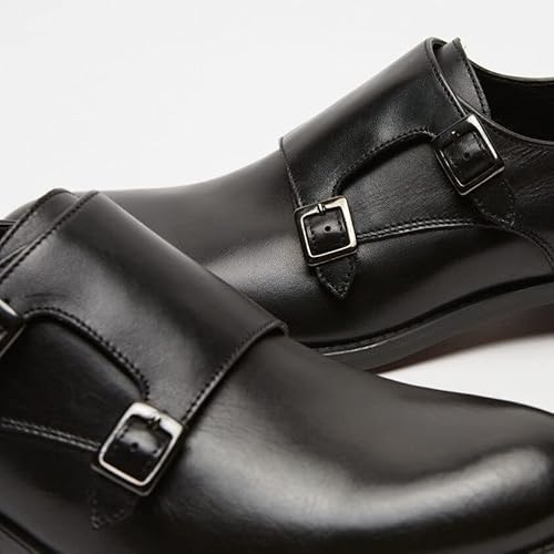 BATA Mocassini Stile Monk da Uomo in Vera Pelle