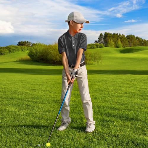 Golf Shirts for Boys Short Sleeve Moisture Wicking Dry Fit Performance Kids Youth Sport Striped Boys Polo Shirts4