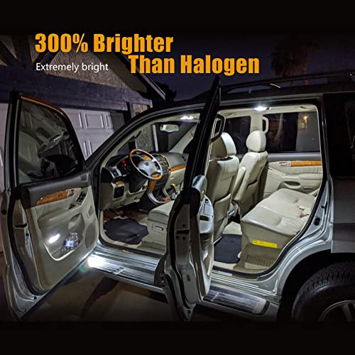 White Interior Led Light 17-Pc Kit Compatible With Lexus Gx470 2003-2009 Model #TOP3