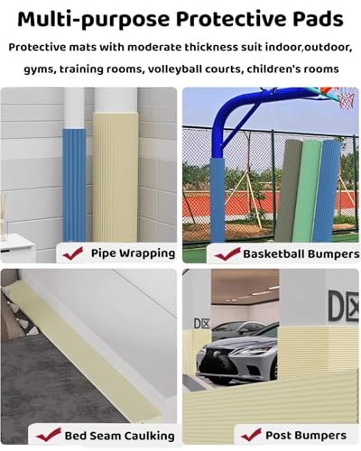 Imbottitura per bastoni da basket, cuscino protettivo per interni ed esterni, cuscinetto di sicurezza durevole per pali da basket, attrezzatura di sicurezza migliorata per bambini e adulti