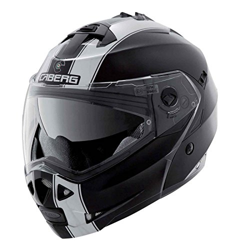 Caberg Casco modulable Duke Legend, color negro/blanco, talla S