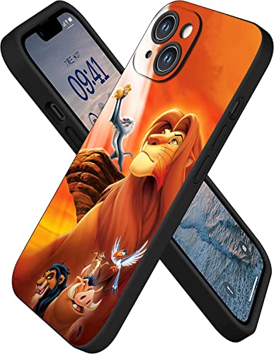 Hestay Iphone 14/14 Plus / 14 Pro / 14 Pro Max Case, Mar-Vel Aven-Ger Dc Character Design Pattern Black Cool Shockproof Tpu Ultra-Thin Non-Slip, Drop-Proof (Iphone 14 Pro Max, The-Lion-King) #TOP1
