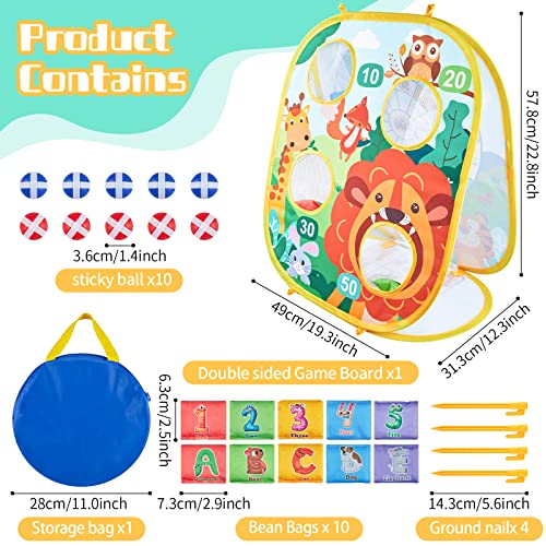 Flmrioy Bean Bag Toss Game For Kids, Portable Outdoor Animal Party Games Set Toddler Sport Outdoor Toys Backyard Activities Birthday Gift For Girls Boys Ages 3 4 5 6 7 Year Old #TOP1