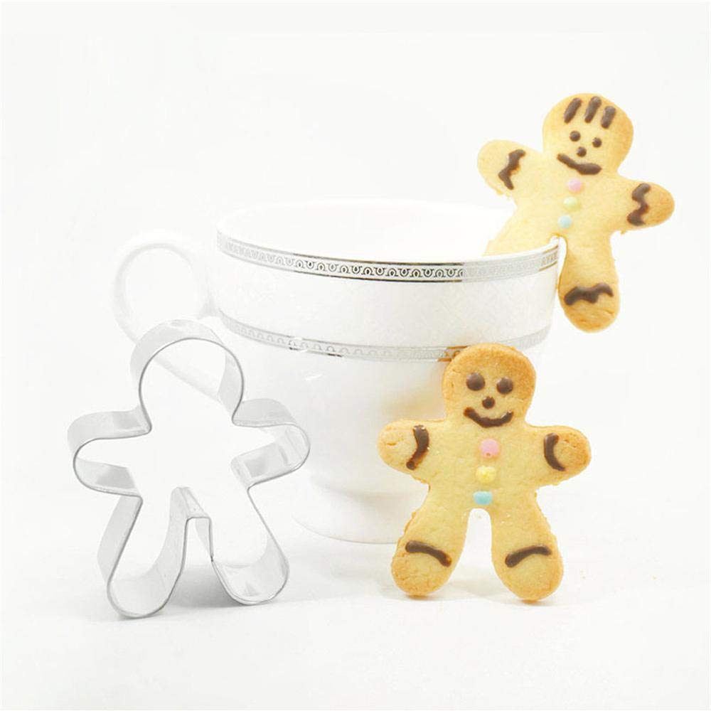 Aeromdale # B Cookie Cutter Biscuit Cutter Decorating Mould Pastry Baking Tools Stainless Steel Cup Hanging Cookies Mould Mug Gingerbread Man - 1 Pc