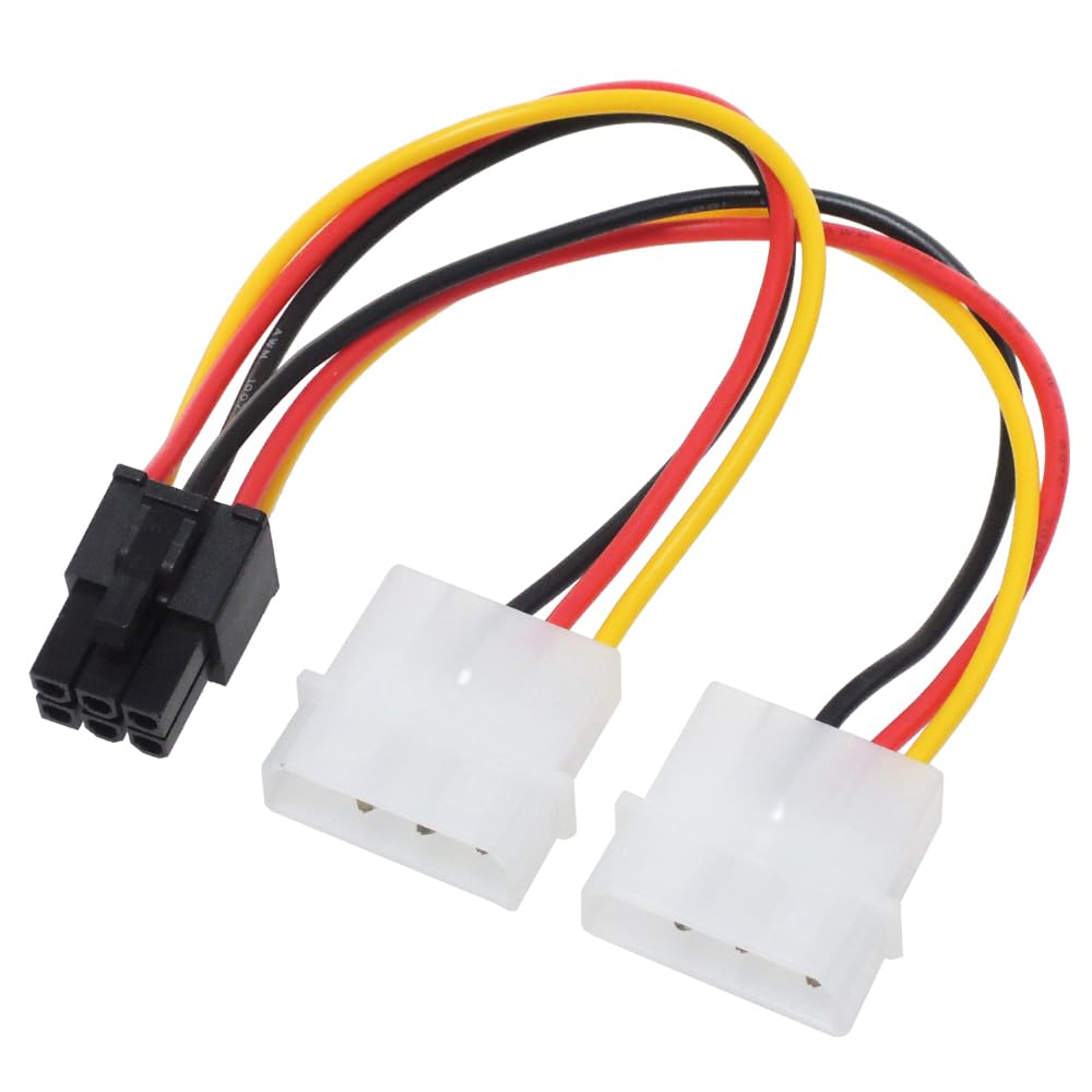 Amazon.co.jp: KAUMO PCIe 6ピン (オス) - ペリフェラル電源4ピン(オス