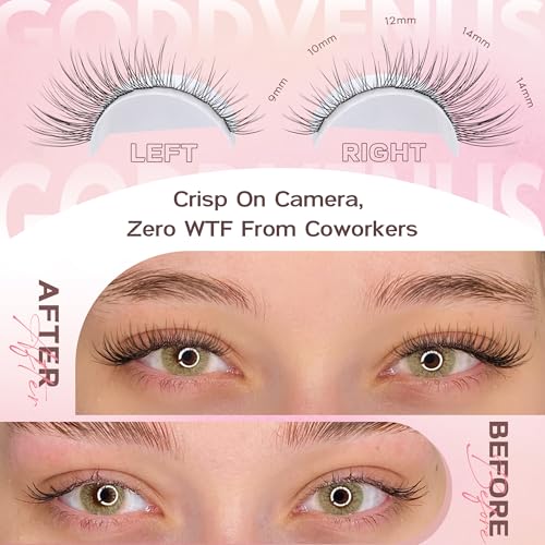 Image of Lash Clusters Kit 9-14mm Wispy Eyelash Clusters Lashes Natural DIY Lash Extension Kit Short Cluster Eyelash Extensions Kit 300pcs C Curl Individual Lashes Cluster Eyelash (With Tweezers)