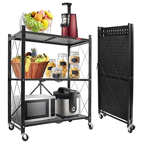 Garage Shelving Units, 3 Tiers Metal Shelving Units for Storage, Heavy Duty Shelving Unit Rack, Kitchen, Bathroom, Office, Pantry Cover