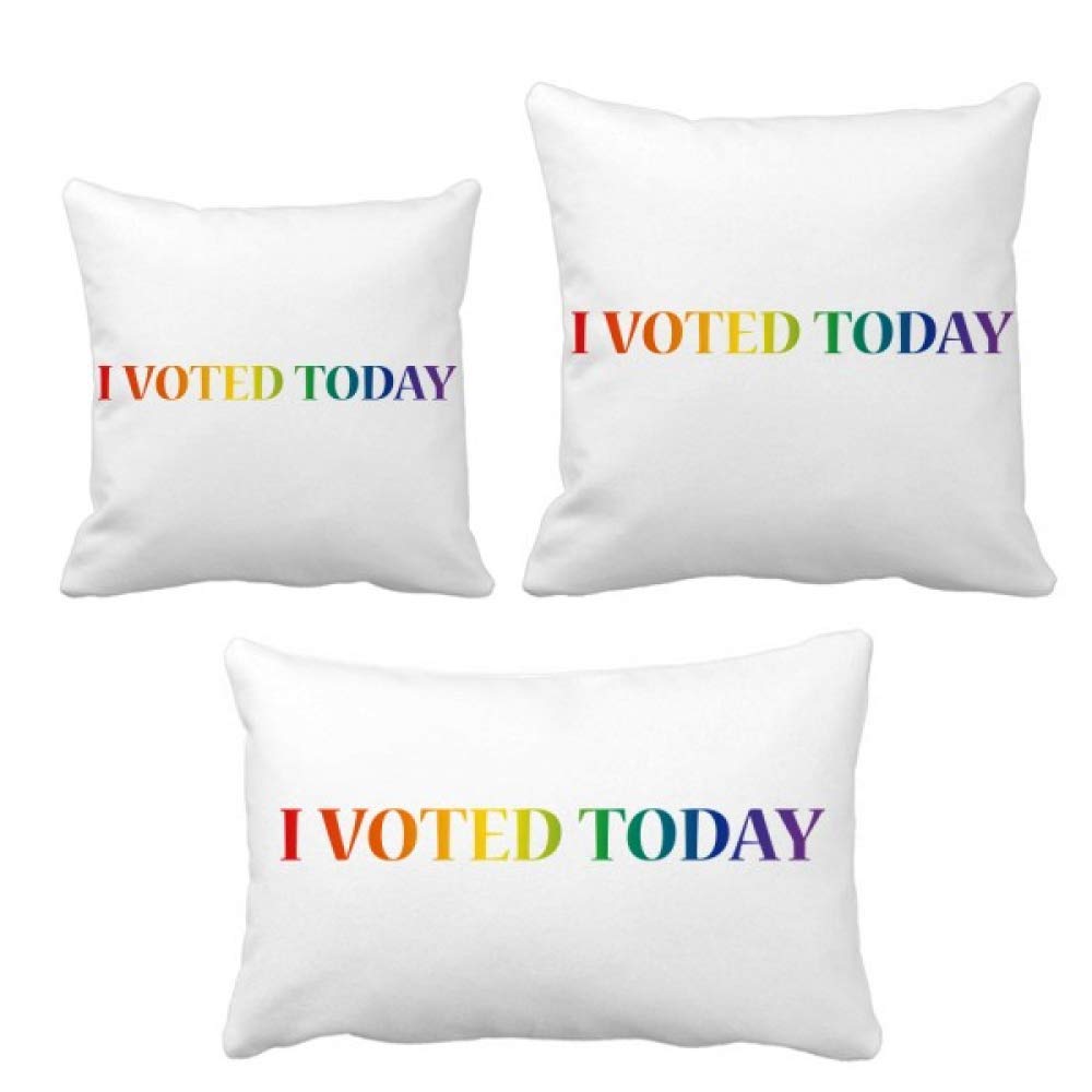 Drapeau arc-en-ciel coussin LGBT I Vote Today déco salon moderne