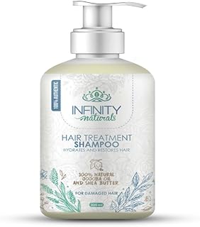 شامبو من انفينيتي للشعر التالف، مرطب ومغذي للشعر، يحتوي على مكونات طبيعية، عبوة واحدة سعة 300 مليلتر