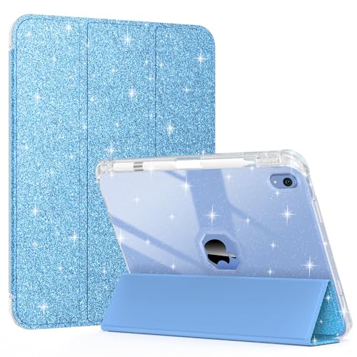 Étui pour iPad A16 11 pouces 2025 coque cuir à paillettes scintillantes