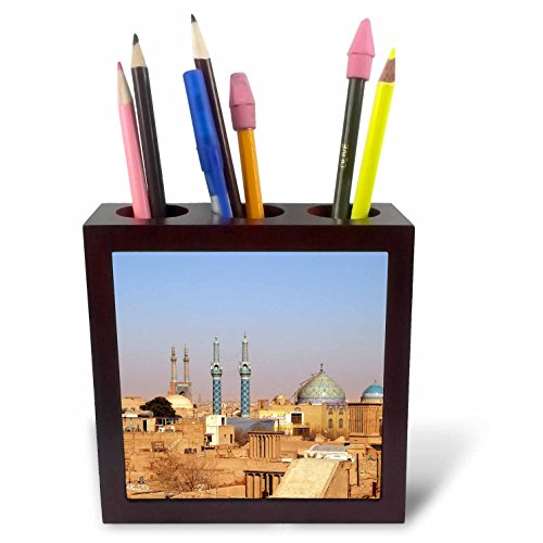 Carrelage porte-stylo de luxe 12,7 cm 3drose vue aérienne de Yazd Iran