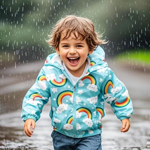 Image of TUIJI Toddler Jacket Hooded Trench Lightweight Windbreaker