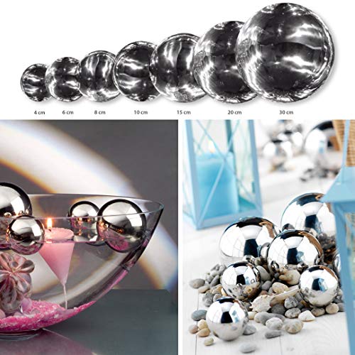 Preisvergleich Produktbild Eurosand Edelstahlkugel Deko Rosenkugel Gartenkugel poliert Glanz (300 mm / 30 cm)