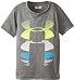 Under Armour Little Boys' Rising Logo Short Sleeve Gray