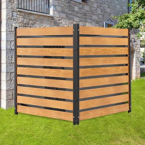 SUNYRISY Air Conditioner Fence Wood Privacy Screens