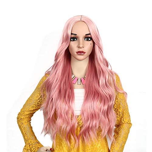 Perruque blonde ombre et rose résistante à la chaleur