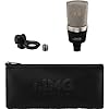 IMG STAGELINE ECMS-60 Large Diaphragm Condenser Microphone, Vocal and Instrument Microphone for Professional Studio Use Includes Microphone Holder, Adapter Screw and Leather Case in Black/Silver #4