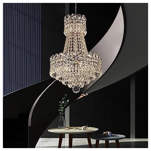 YOVINO Crystal Chandelier for Entryway 5 Lights 4-Tie Close-to Ceiling Chandeliers for Bedroom Hanging Hallway Small Chandeliers for Living Room, Ceiling Light Fixture K9 Pendant Lighting, D12’’xH17’’