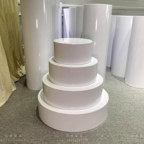 Supports de piédestal cylindriques ronds pour une table à dessert