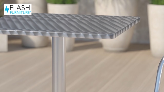 Amazon.com : Flash Furniture Mellie 23.5'' Square Aluminum Indoor