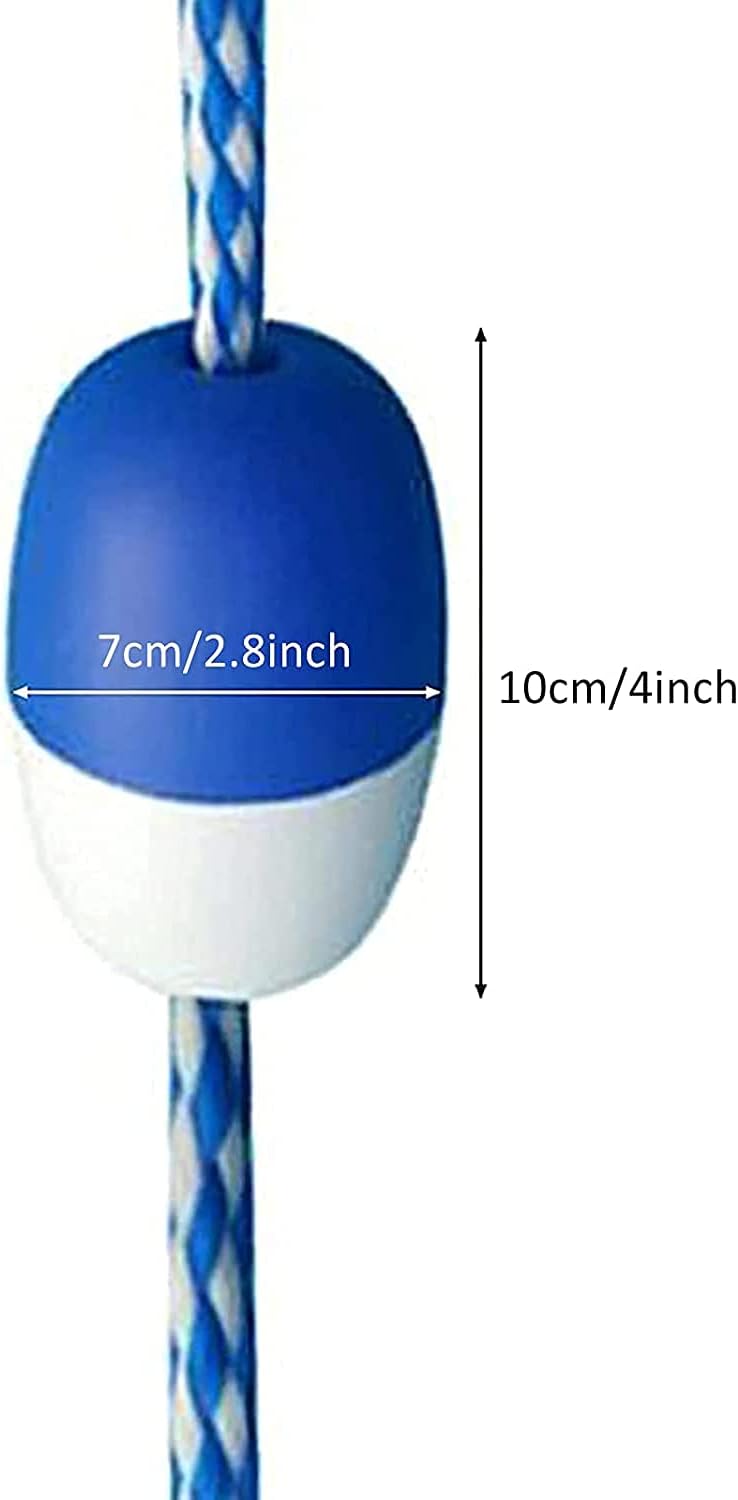 20’ Swimming Pool Safety Float Line Divider Rope Kits with 2 Pre-Assembled Stainless Hooks Pool Accessories for Inground Swimming Pool