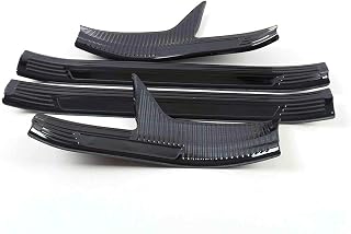 ANUNFRRE Car Accessories Stainless Steel Interior Door Sill Scuff Plate Guard Cover Trim 4PCS Compatible with for Toyota C-HR CHR 2017-2022(Black Titanium Wire Drawing)